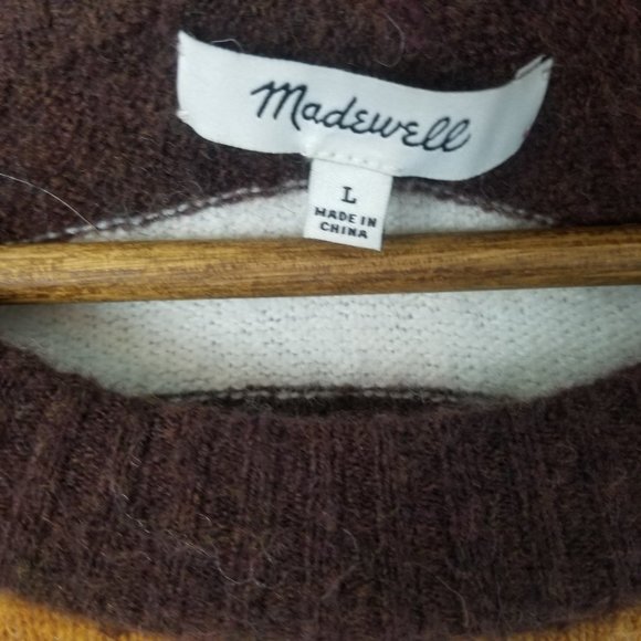 Madewell Payton Striped Oversized Alpaca Sweater - Picture 10 of 12